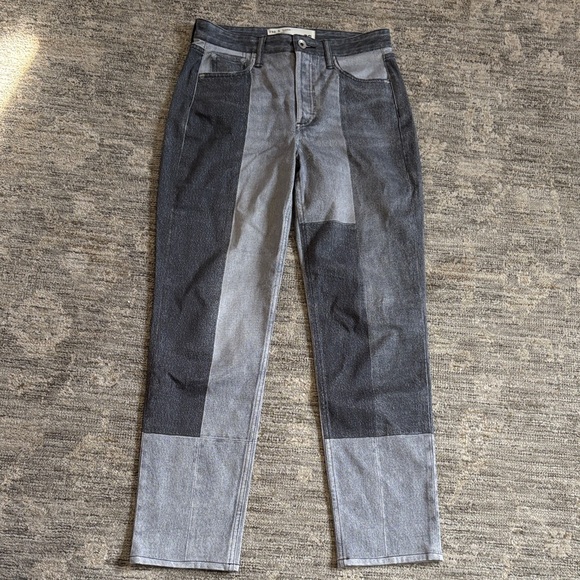 Rag and Bone Miramar Two-Tone Gray Patchwork Jeans - women’s size 26